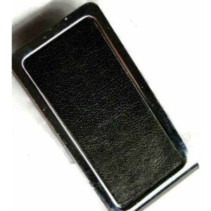 Money Clip Silver Tone & Black Wallet Credit Card Cash ID Holder